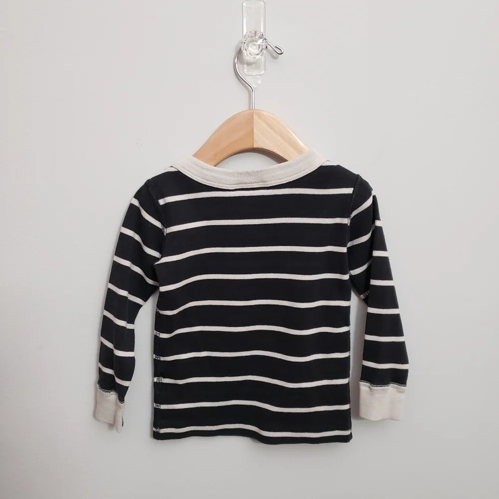 Hanna Andersson 2T Toddler Batman Striped Organic Cotton Pajama Top